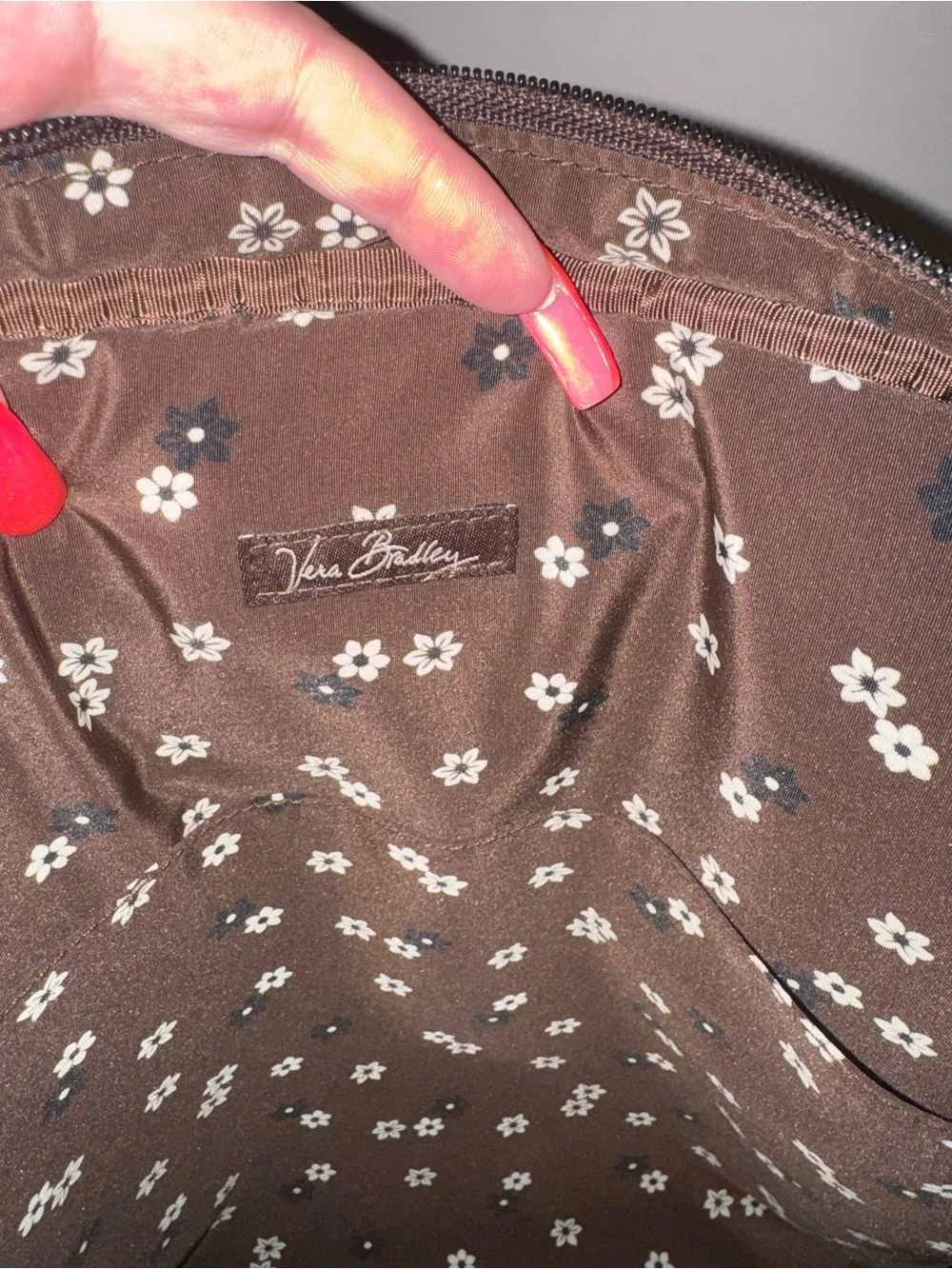 Vera Bradley Brown Quilted Laptop Bag